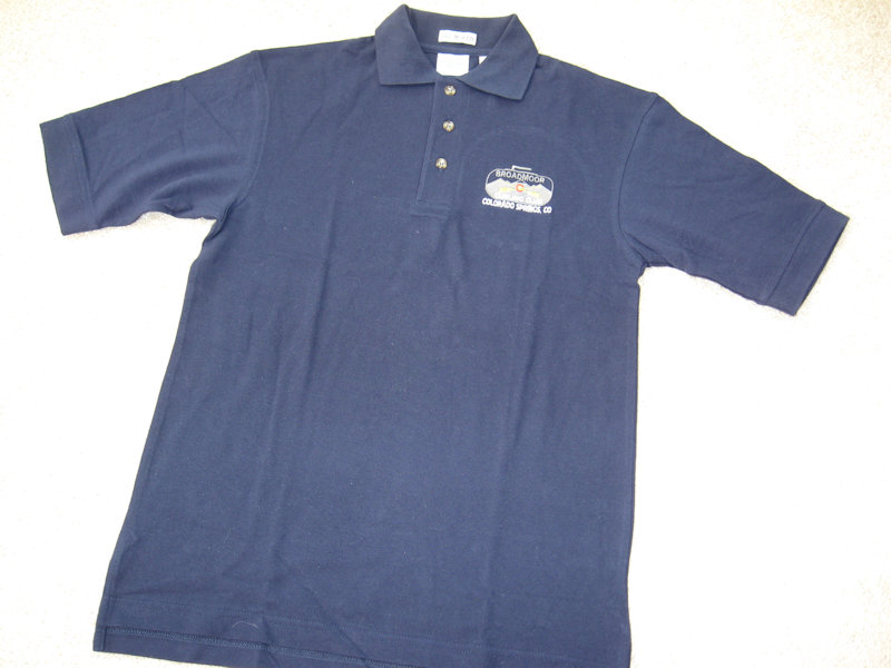navy blue golf shirt